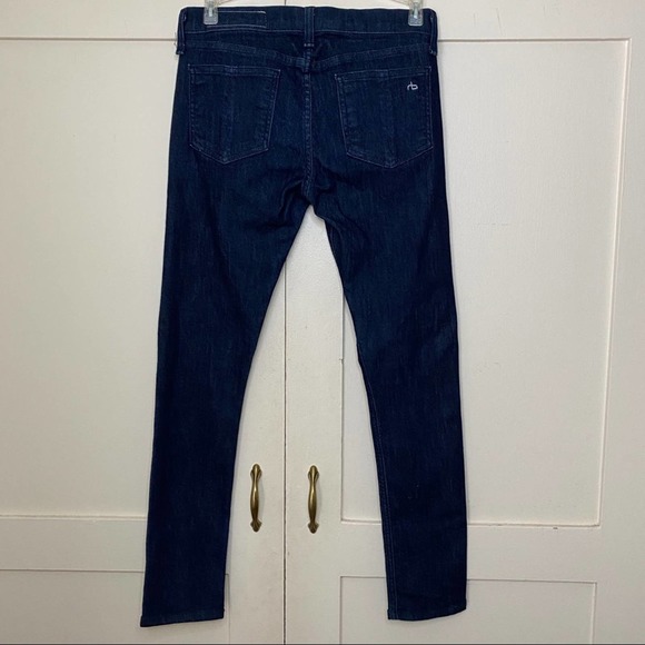 Rag & Bone Mid-Rise Skinny Dark Indigo Wash Jeans 26 - Picture 9 of 10